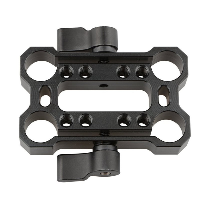 CAMVATE 15mm Rod Offset Raiser Clamp for Shoulder Rig Railblock System (Black Thumbscrew) - 1690 - Image 1